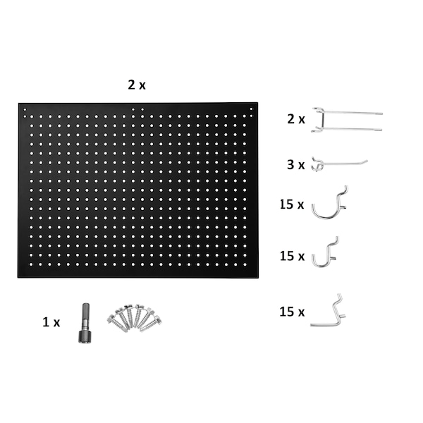National Public Seating NPS Set of 2 Peg Boards and 50 Hooks for 30" Wide HDT3 and SLT3 Tables PEG30-3 - main